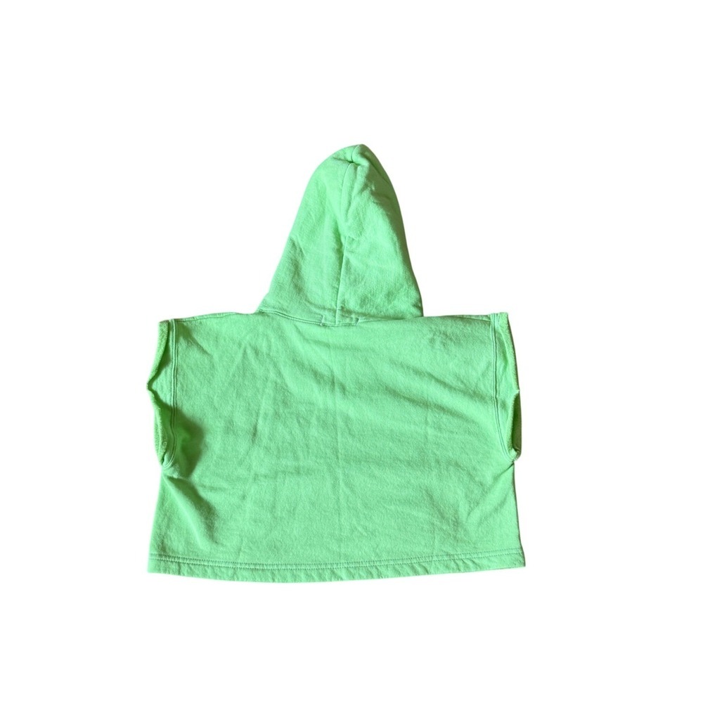 Palm Tree Pasties Sleeveless Crop Hoodie-Neon Green - Marek+Richard sz S - Picture 5 of 8